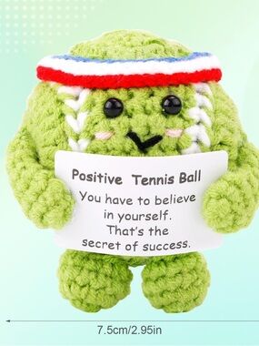 Positive Tennis Ball Plush Toy - Green. NEW GWP